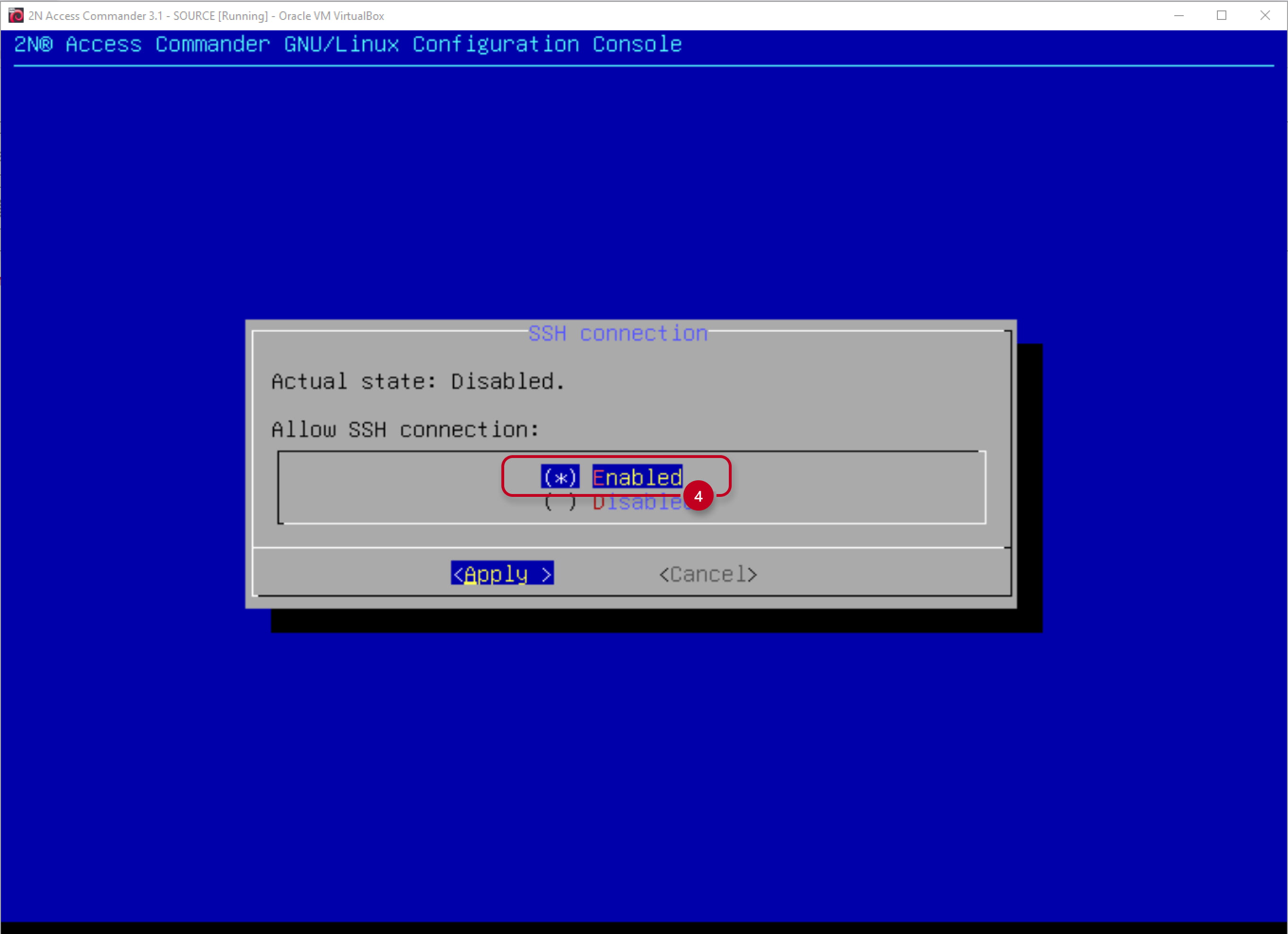 2N Access Commander - linux console - enabling SSH 2N Access Commander - linux console - enabling SSH