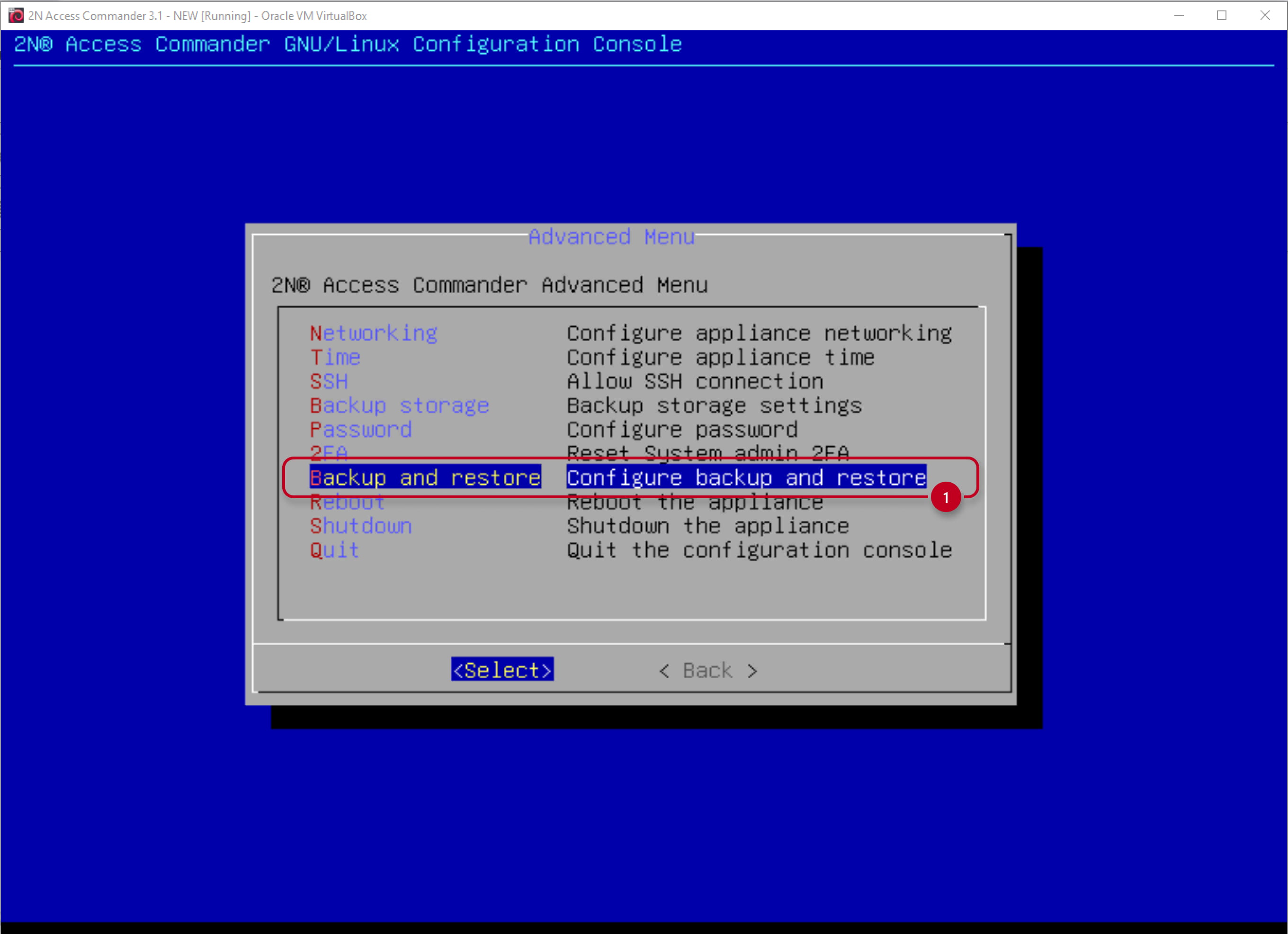 2N Access Commander - Linux console - Backup and restore 2N Access Commander - Linux console - Backup and restore
