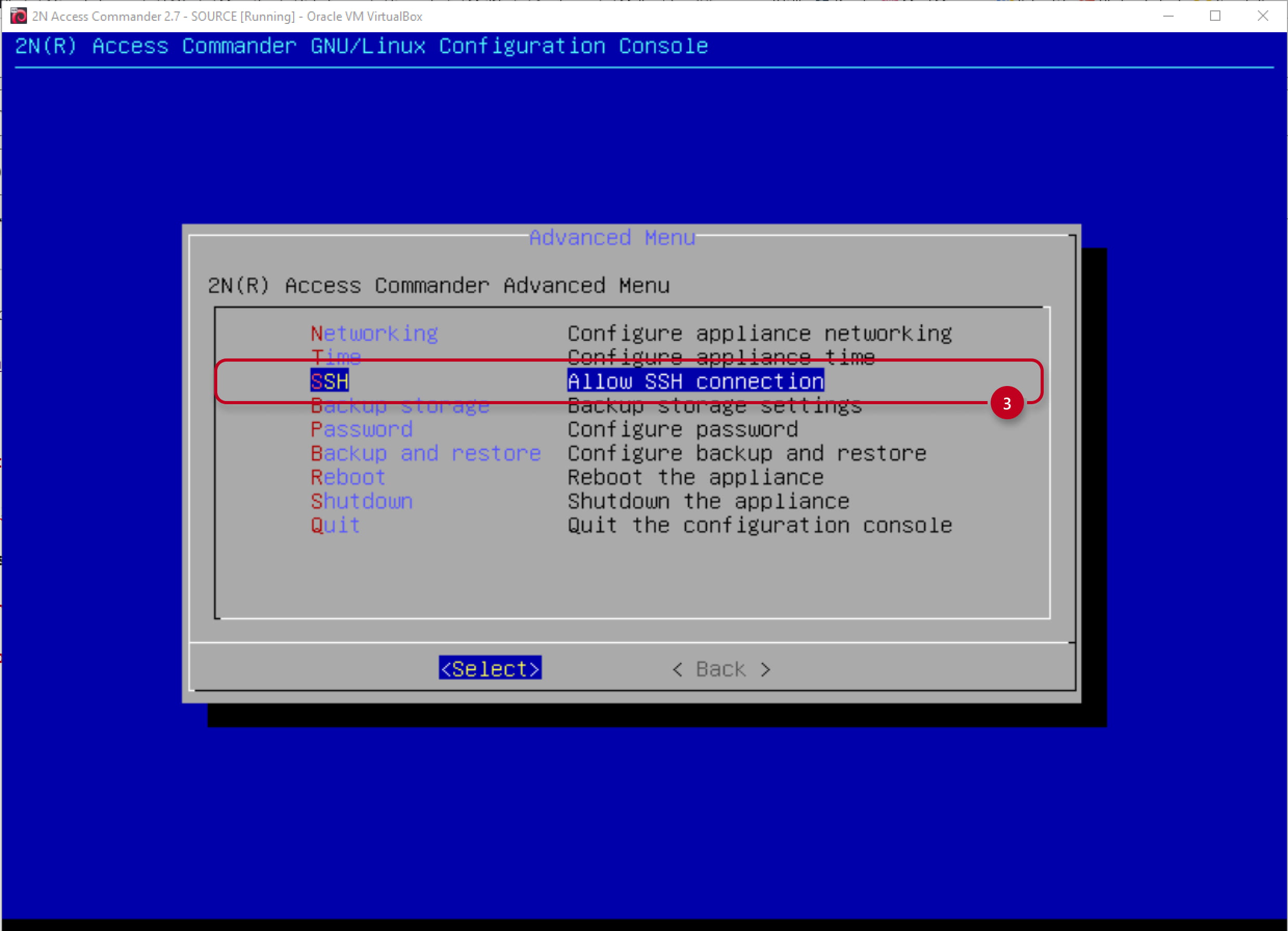 2N Access Commander - Linux console - SSH 2N Access Commander - Linux console - SSH