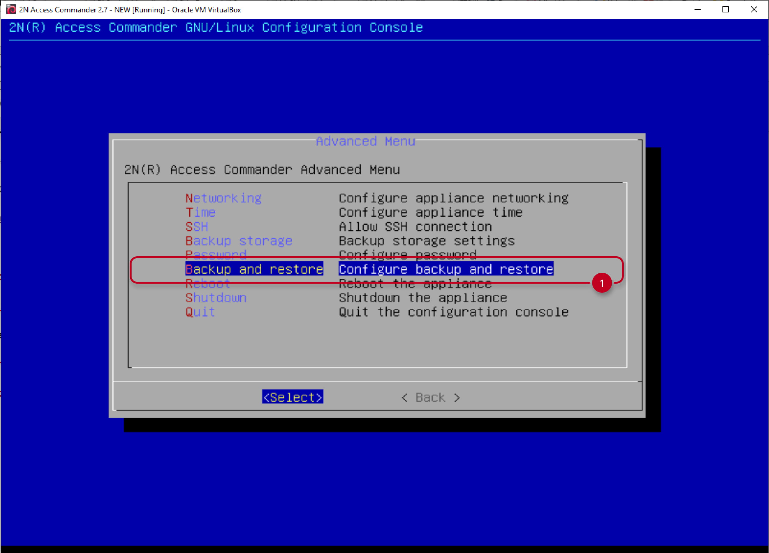 2N Access Commander - Linux console - Backup and Restore 2N Access Commander - Linux console - Backup and Restore