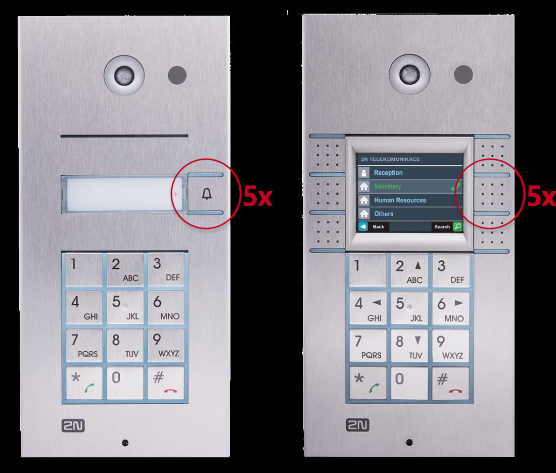 2N IP Vario - pressing 5x the dial button