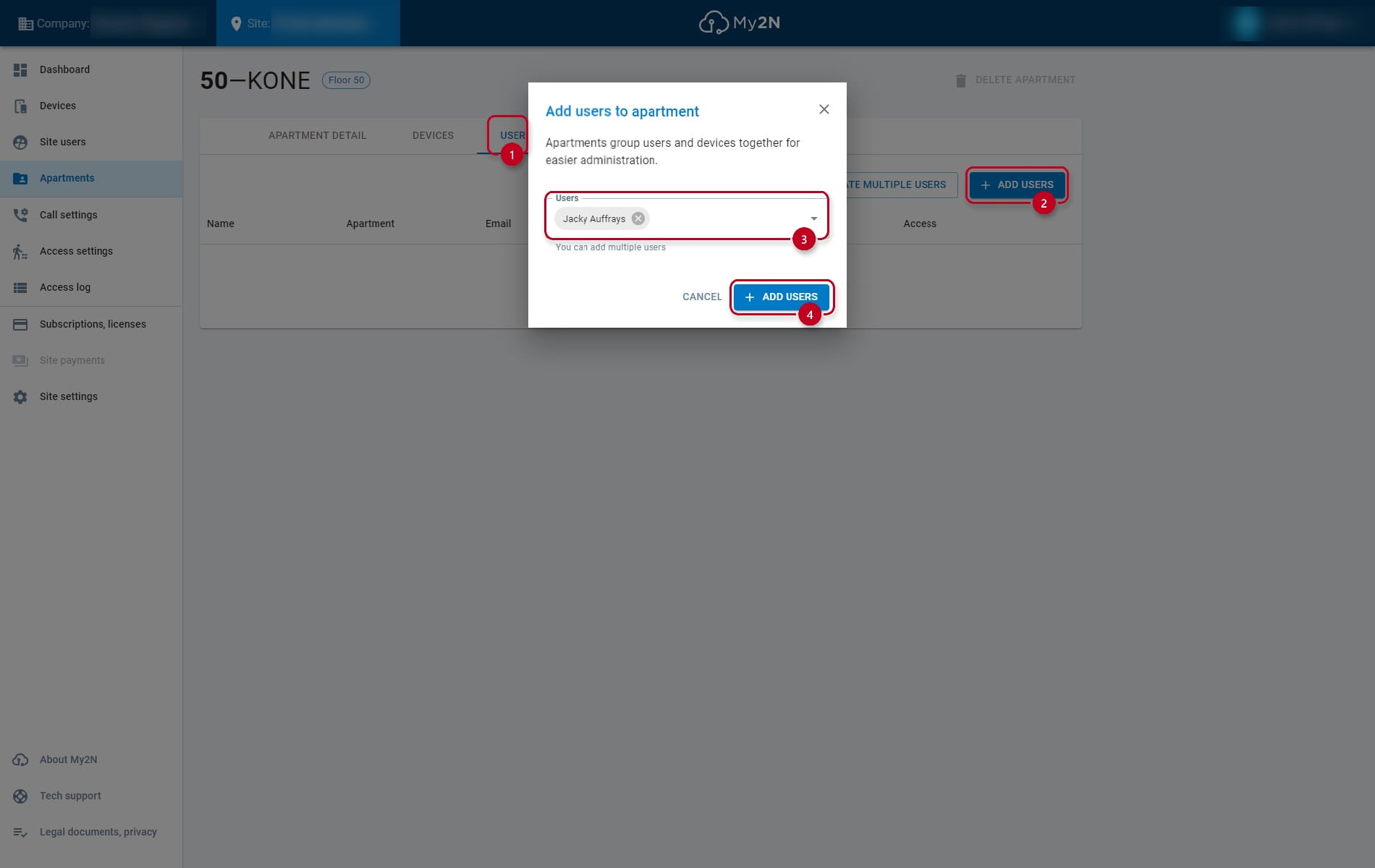addding user