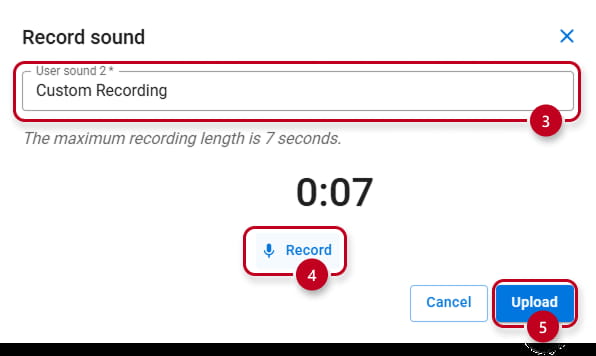 2N IP Intercom - Services - User Sounds - Sound recorder