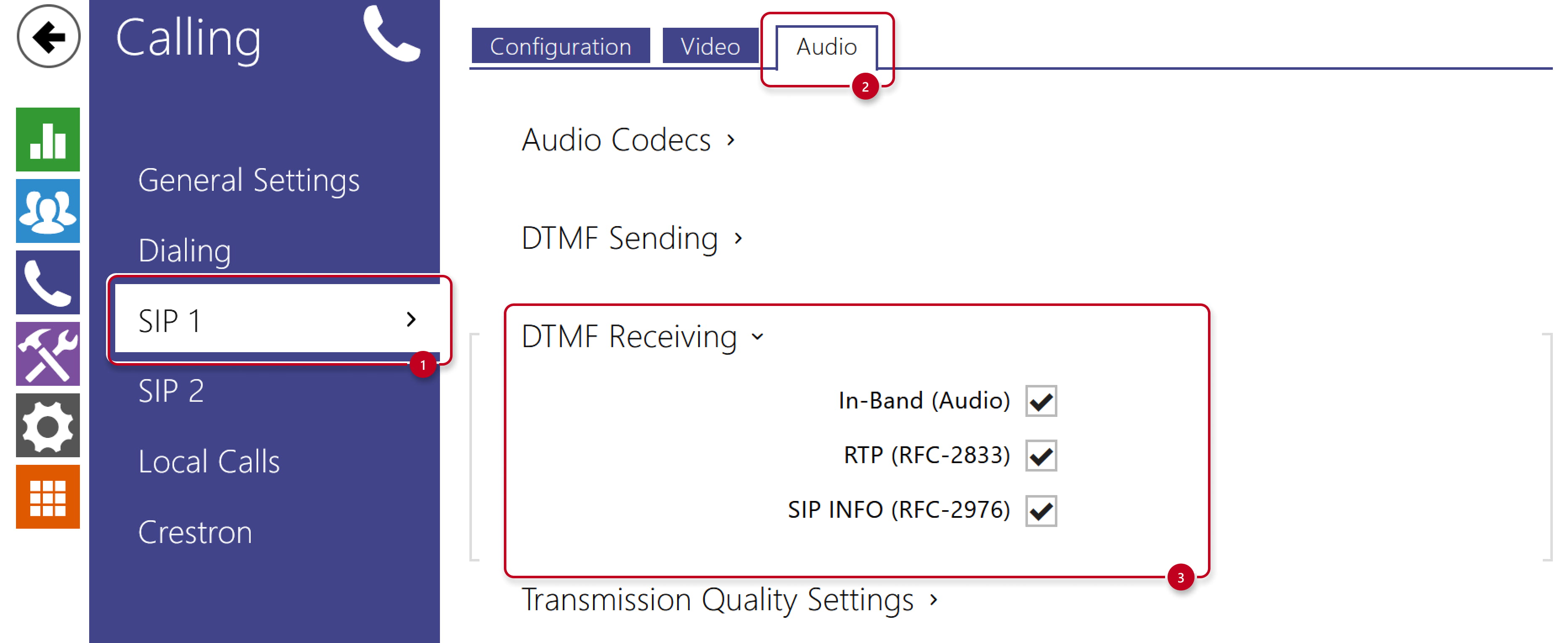 2N IP Intercom - Calling - SIP 1 - Audio - DTMF for receiving 2N IP Intercom - Calling - SIP 1 - Audio - DTMF for receiving