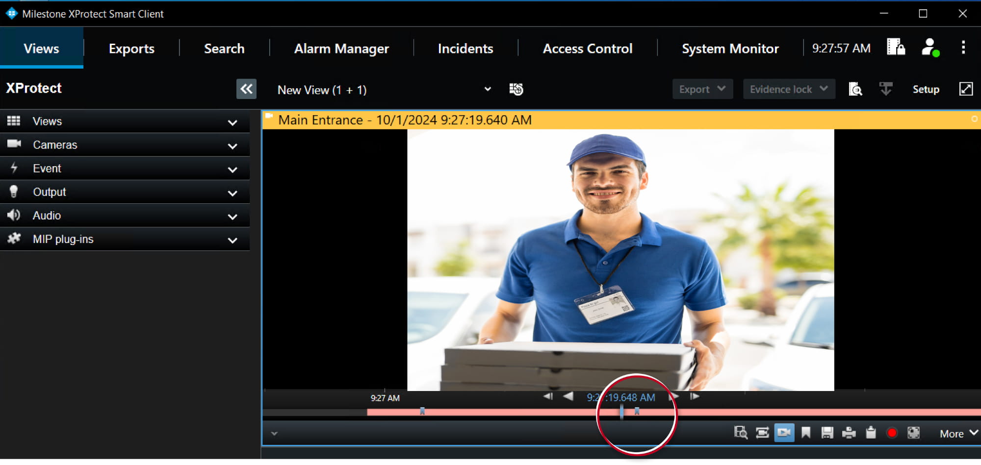Milestone Smart Client - Show the bookmark