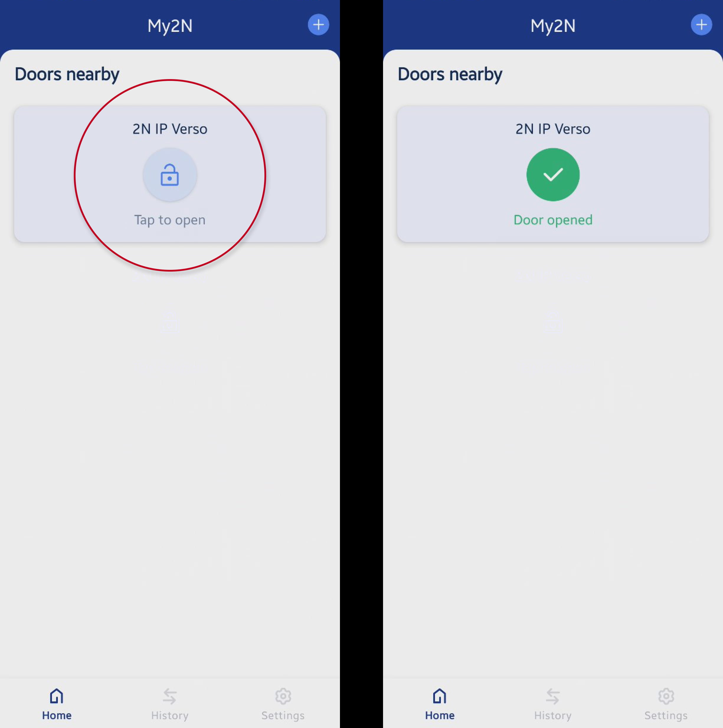 My2N app - Doors nearby
