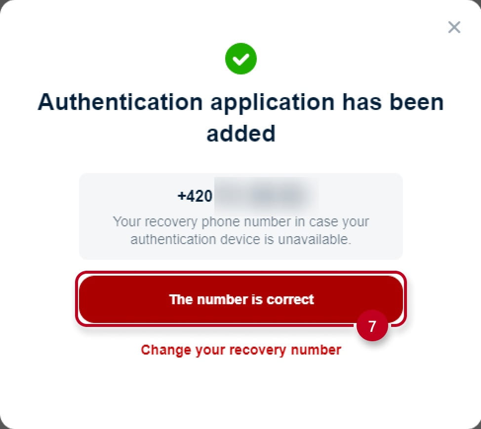 MFA Phone Number Confirmation