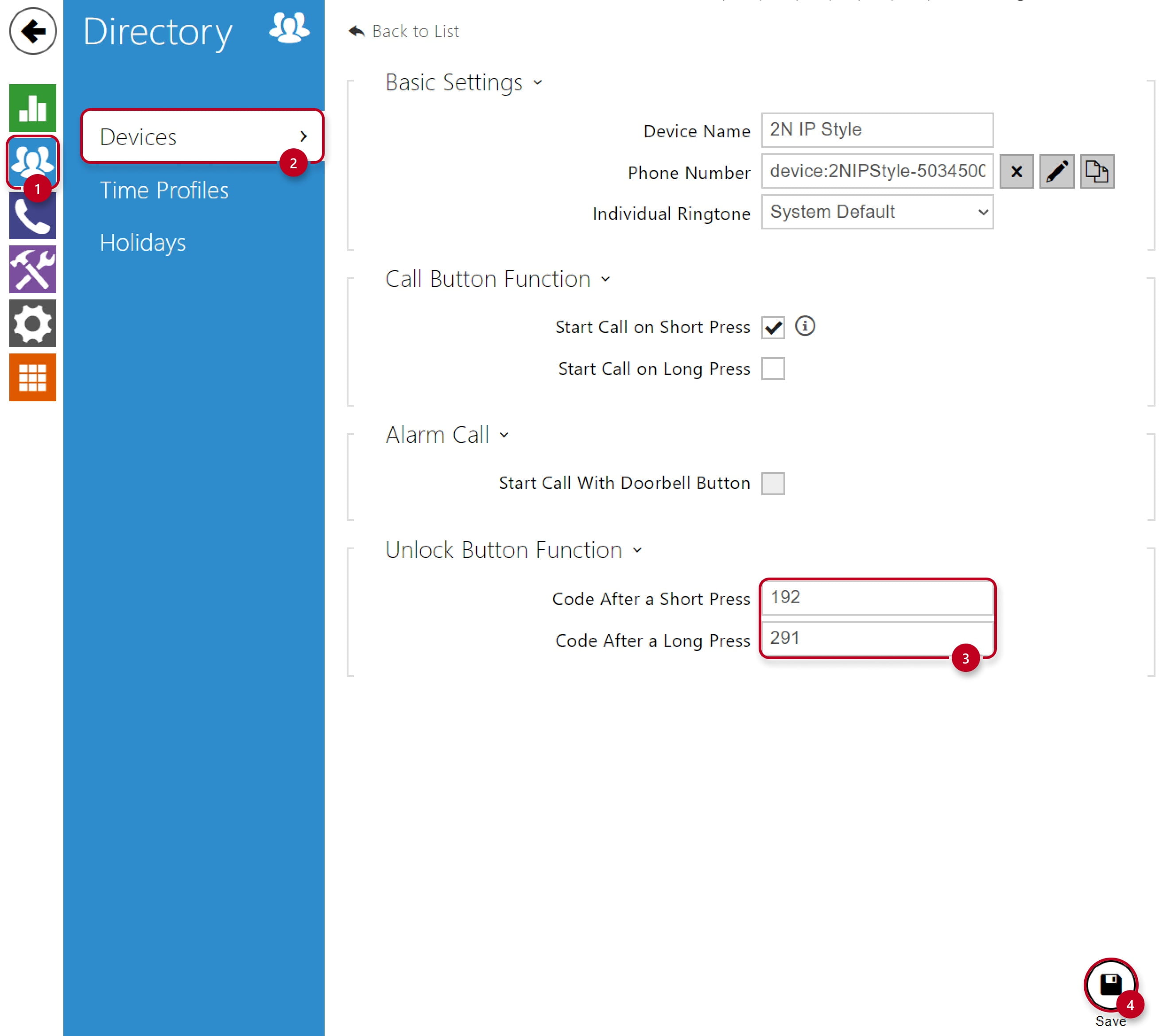 Indoor Talk Configuration