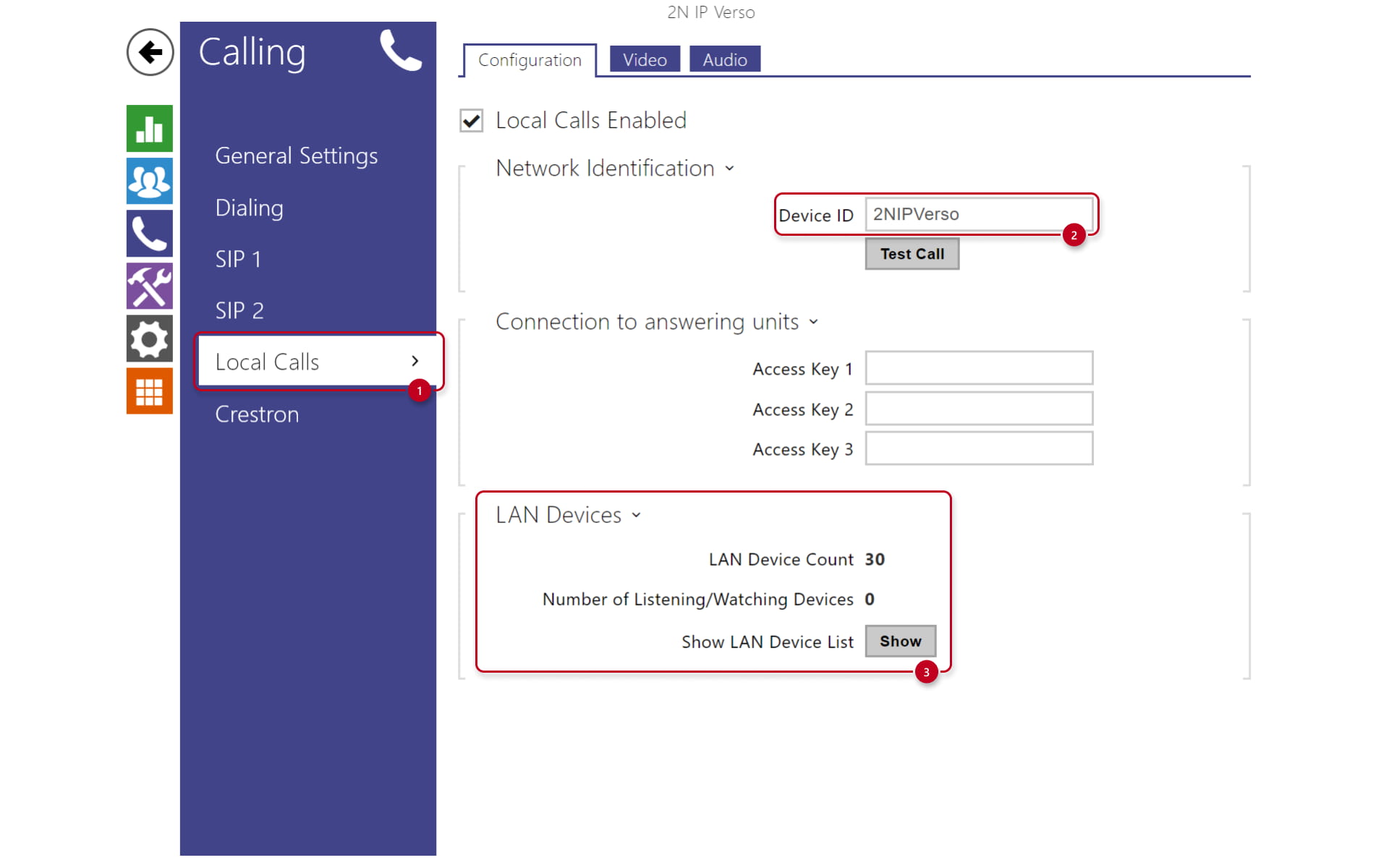 How to configure a 2N IP intercom
