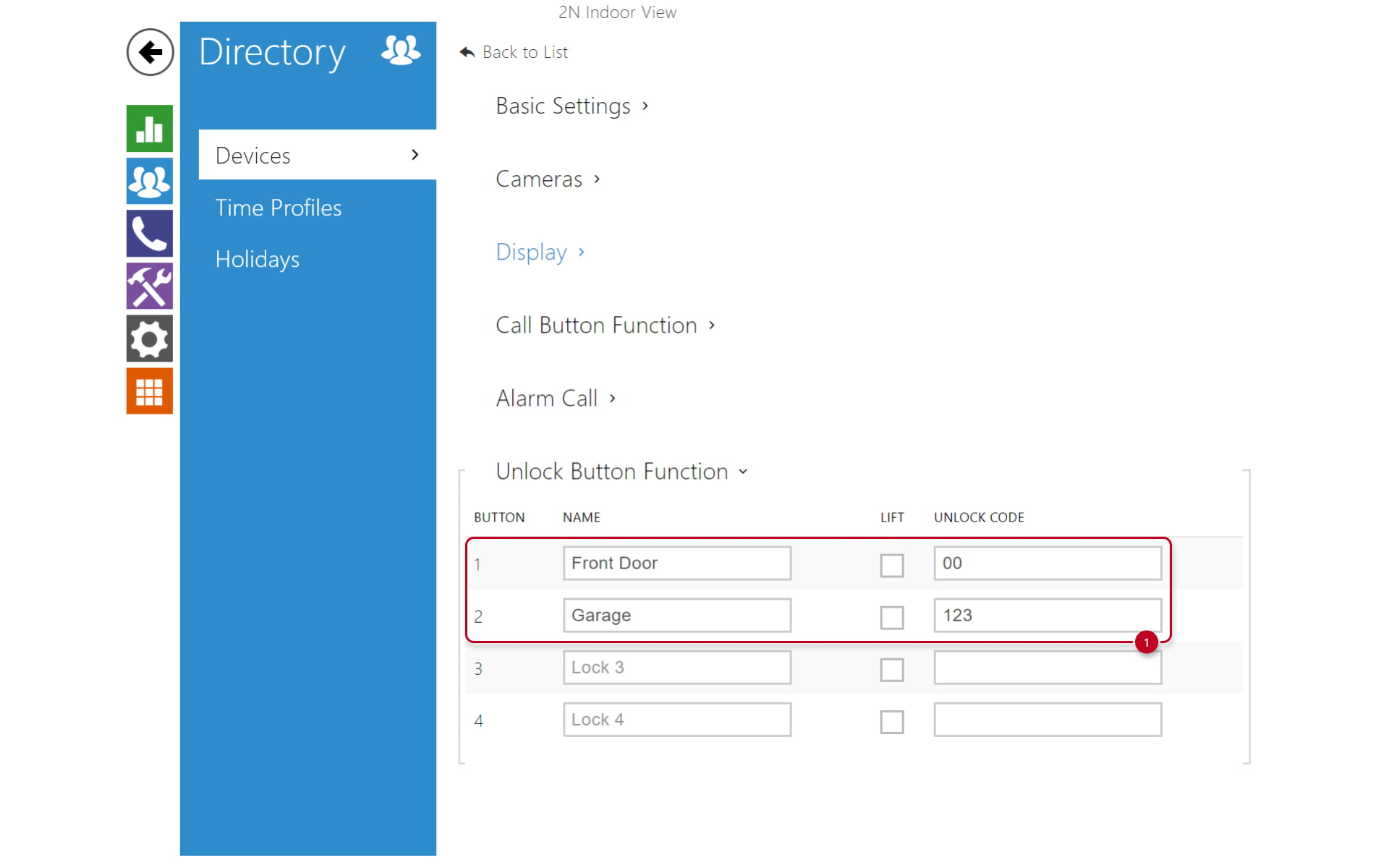 How to configure 2N Indoor View