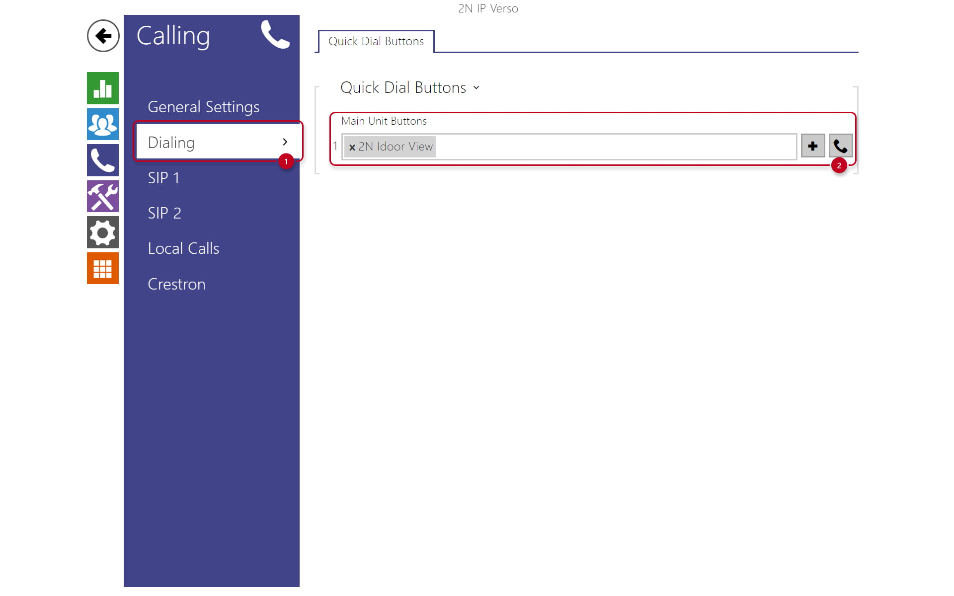 How to configure a 2N IP intercom