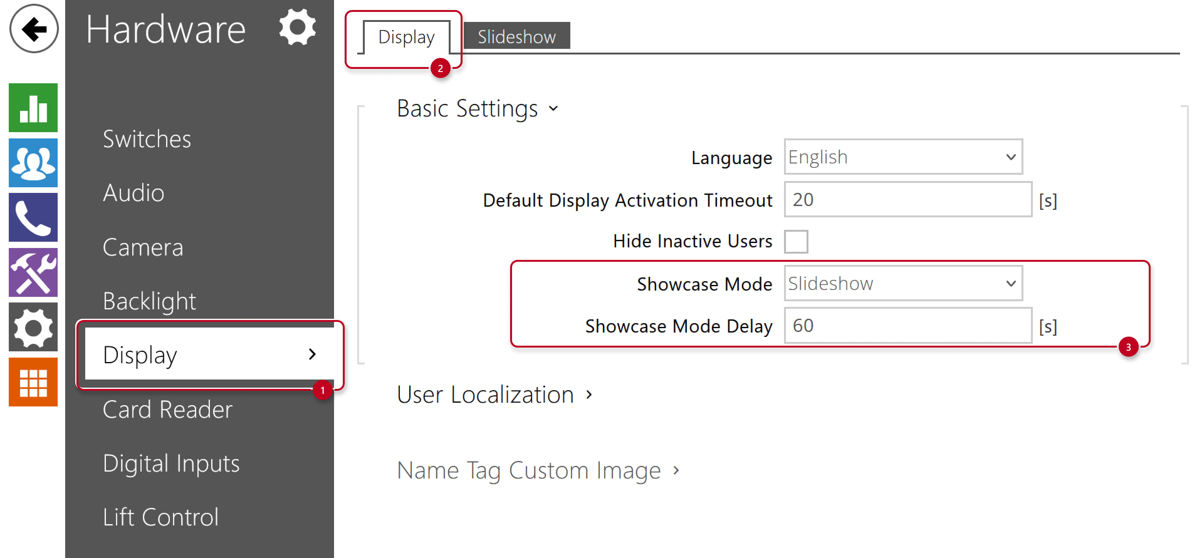2N IP Vario - Hardware - Display - Showcase mode 2N IP Vario - Hardware - Display - Showcase mode