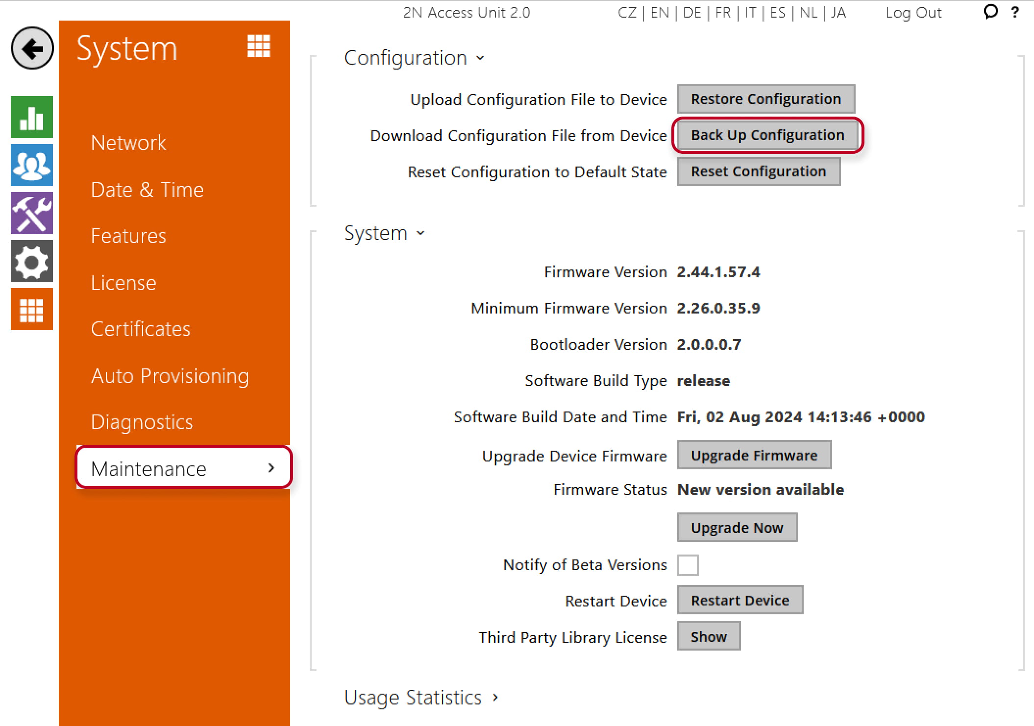 2N_Access_Unit_2.0_Backup_configuration