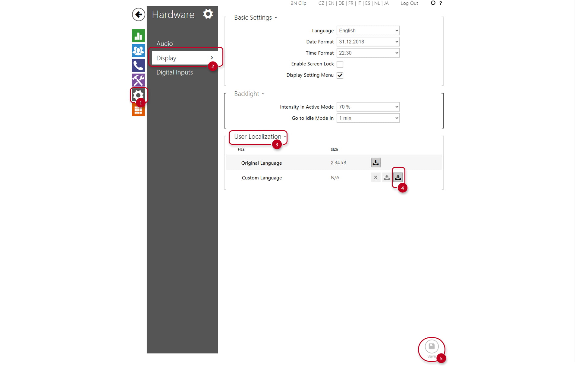 User localization
