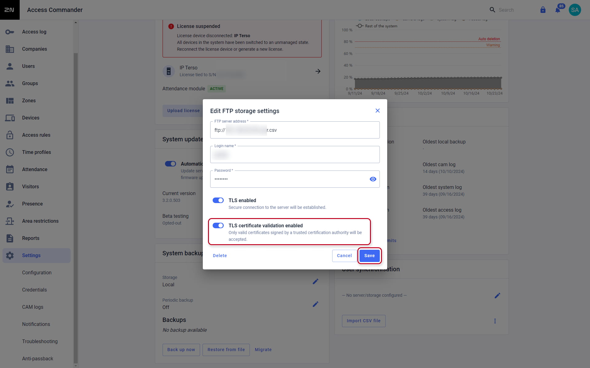 CSV TLS with certificates