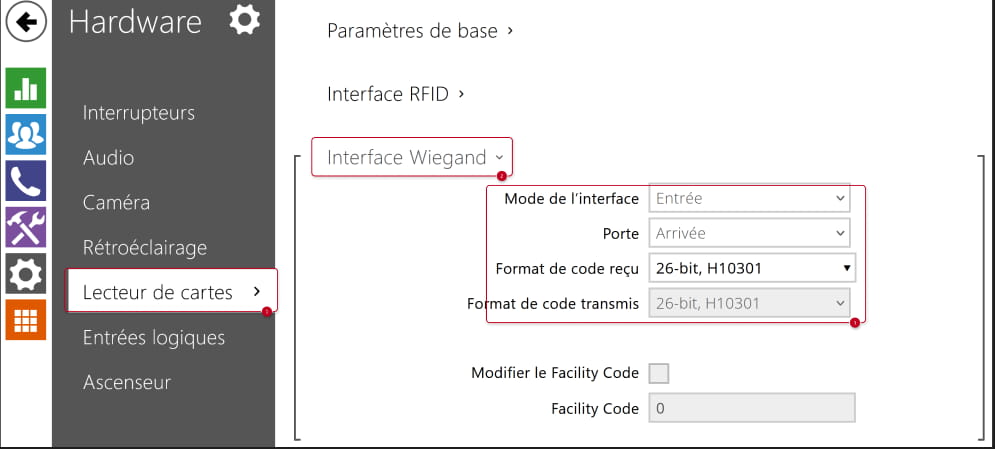 2N IP Intercom - Hardware - Card Reader - Wiegand Interface