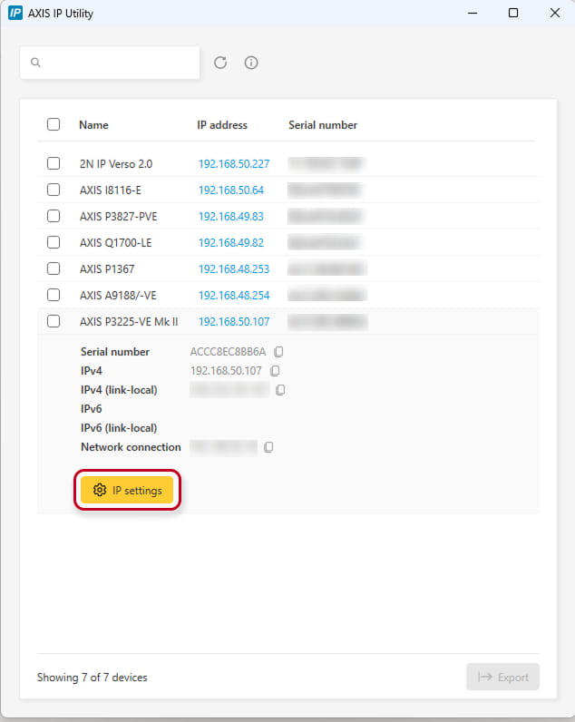 AXIS IP Utility