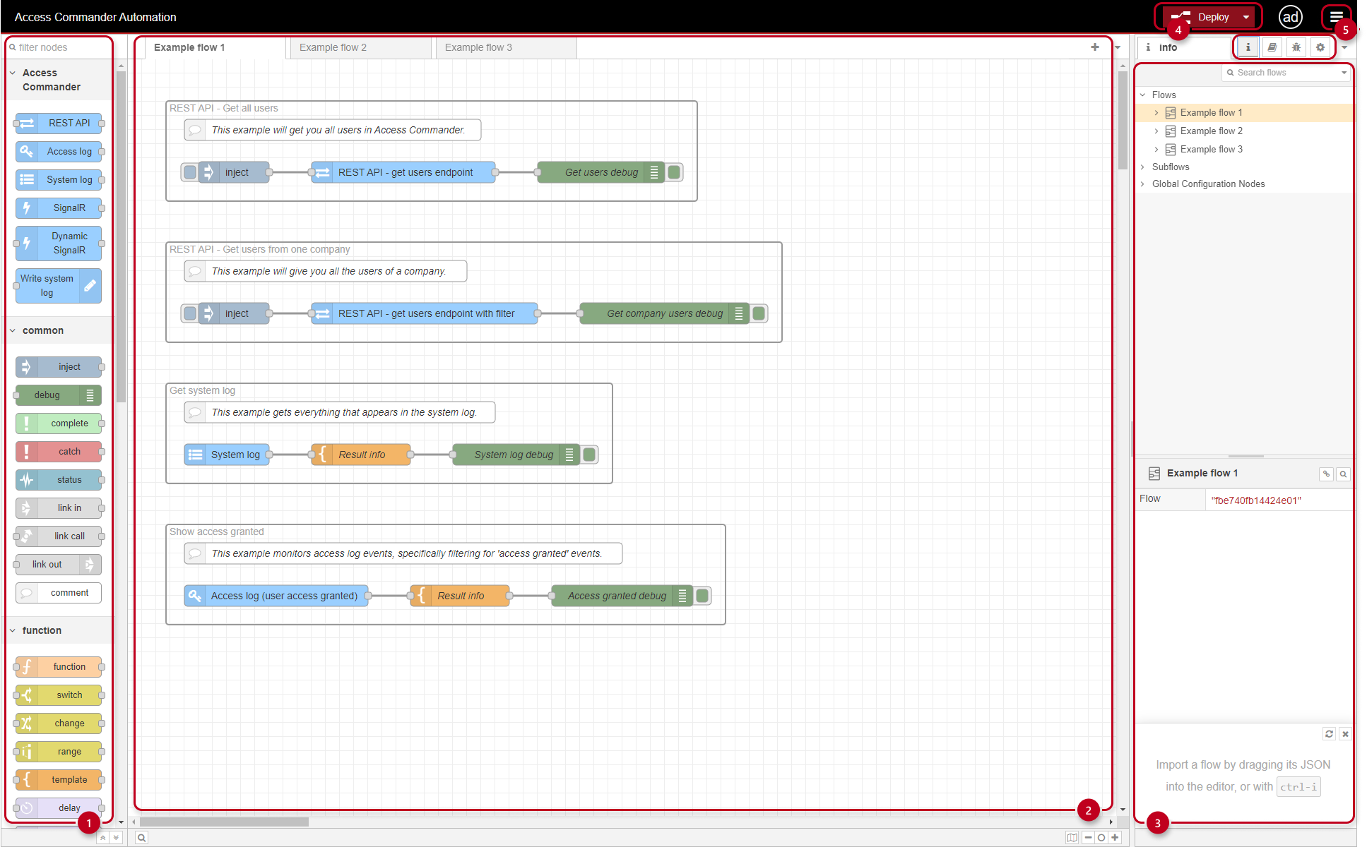 Node-RED editor