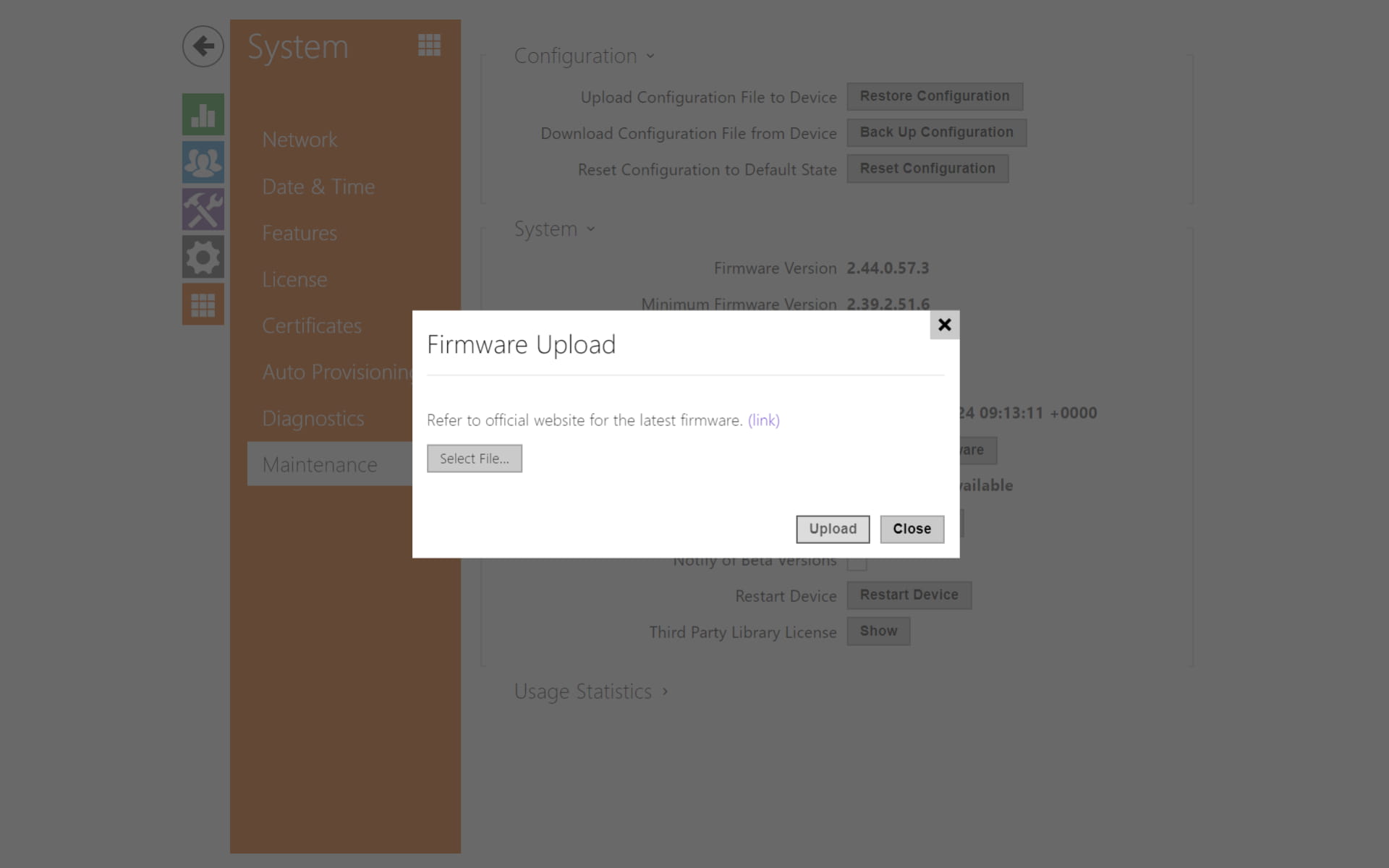 Updating procedure of an 2N Access Unit