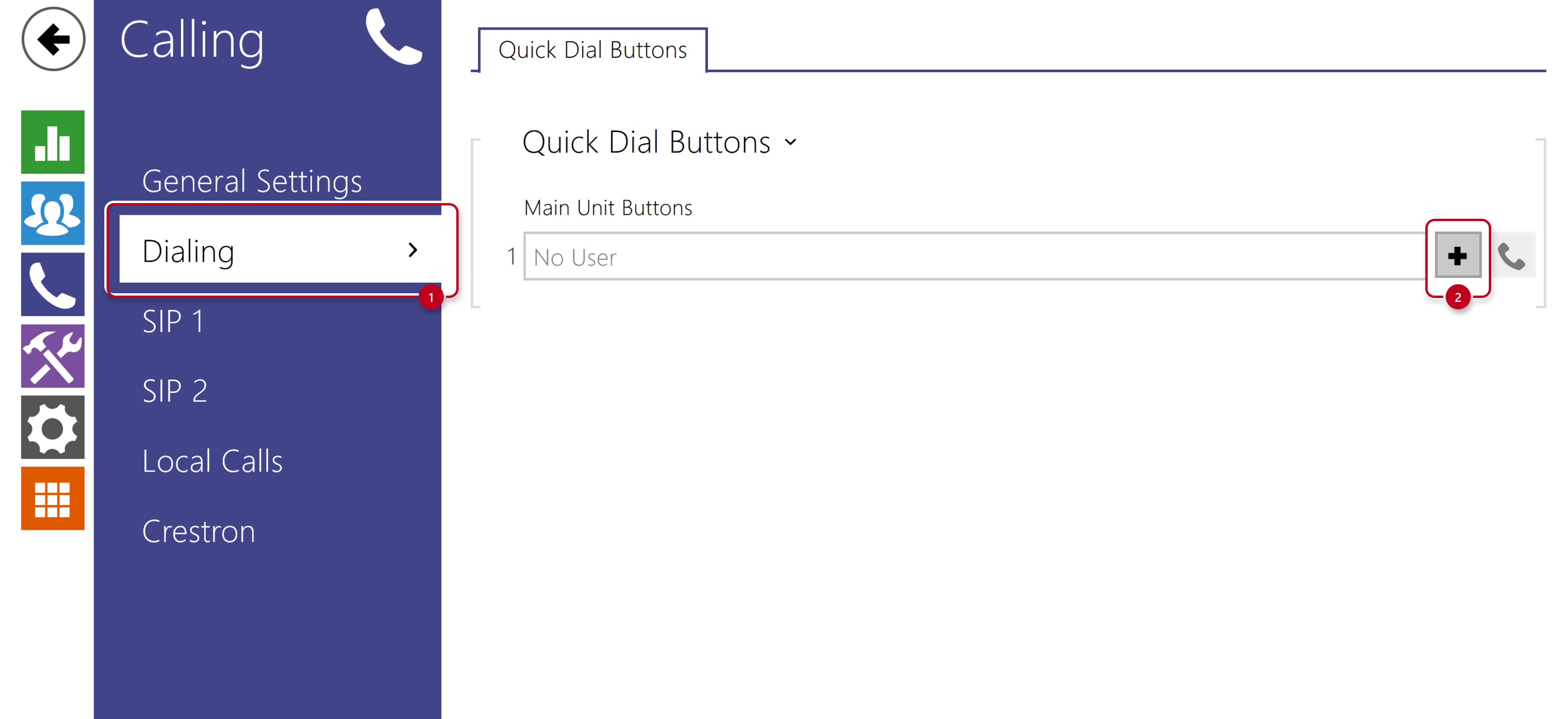 2N IP Intercom - Calling - Dialing - Add user to the quick dial button 2N IP Intercom - Calling - Dialing - Add user to the quick dial button