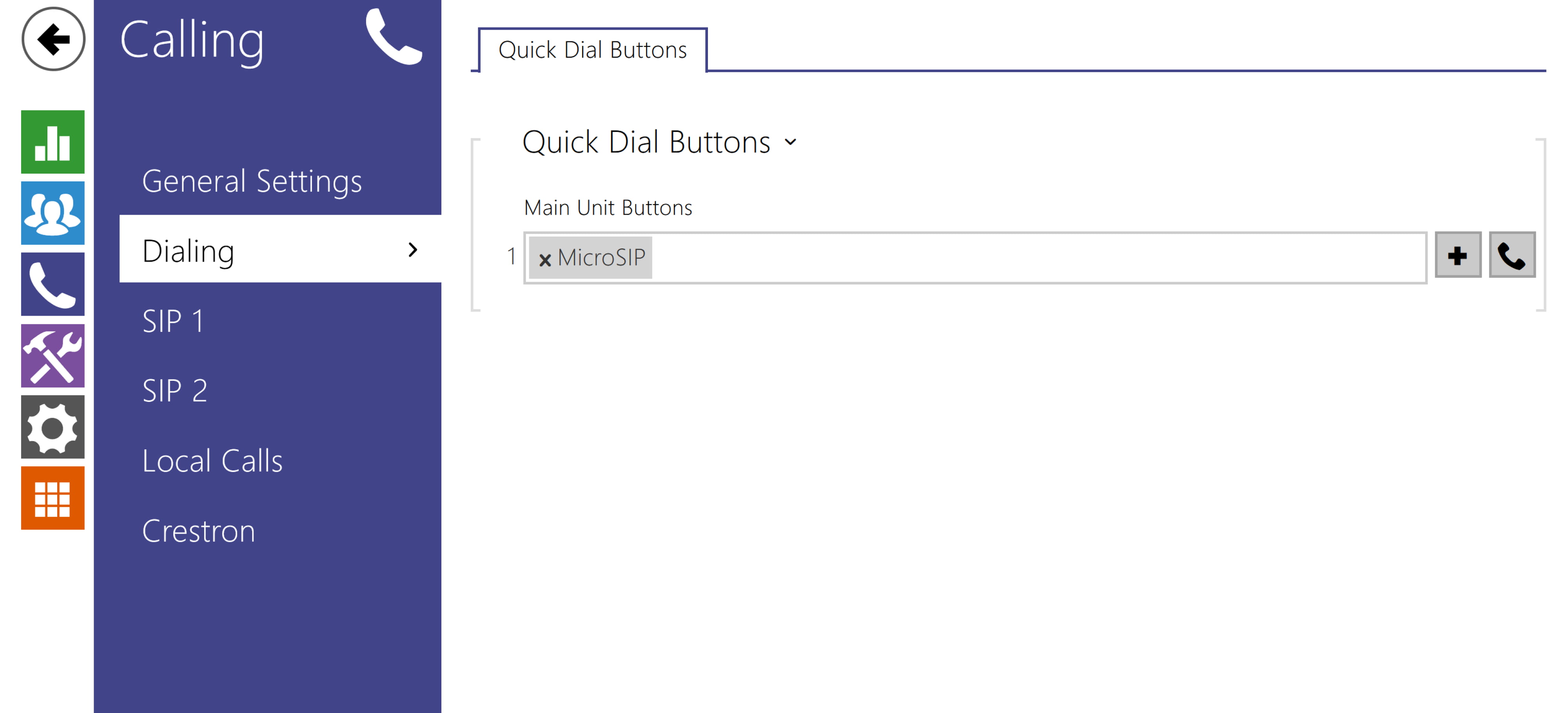 2N IP Intercom - Calling - Dialing - User added to the quick dial button 2N IP Intercom - Calling - Dialing - User added to the quick dial button