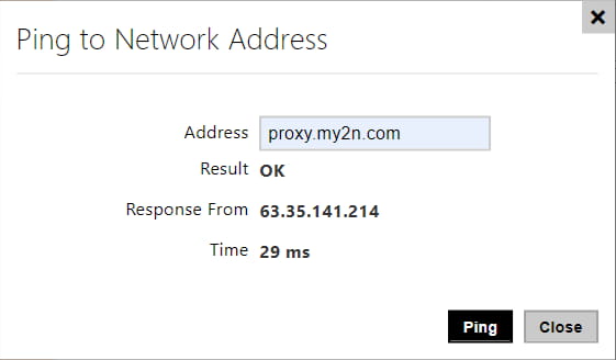 2N Intercom Successful Ping