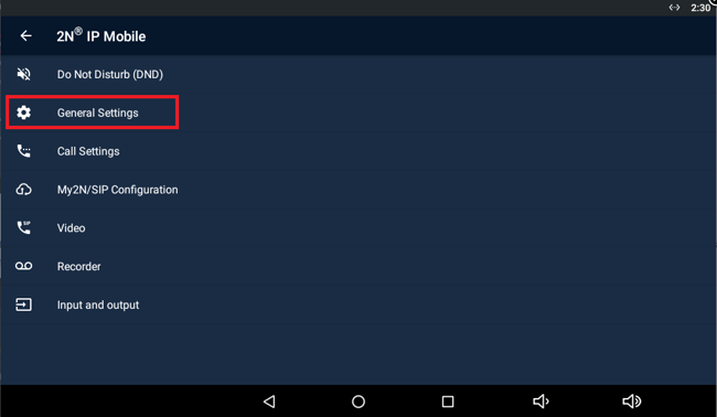 General Settings