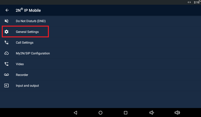 General Settings