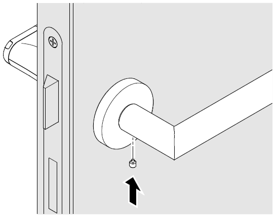 Fixing the nandle in place