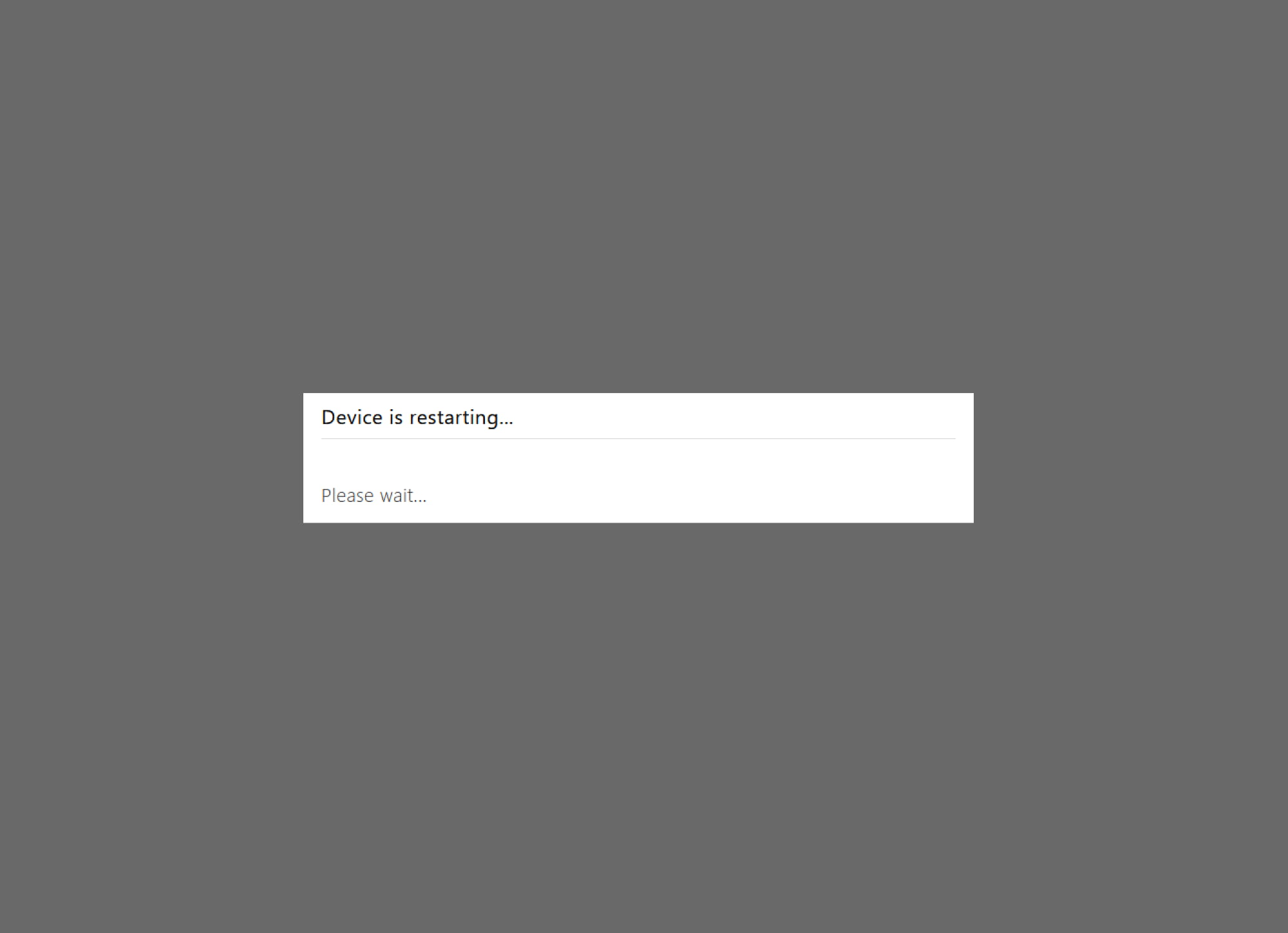 2N IP intercom - Device is restarting