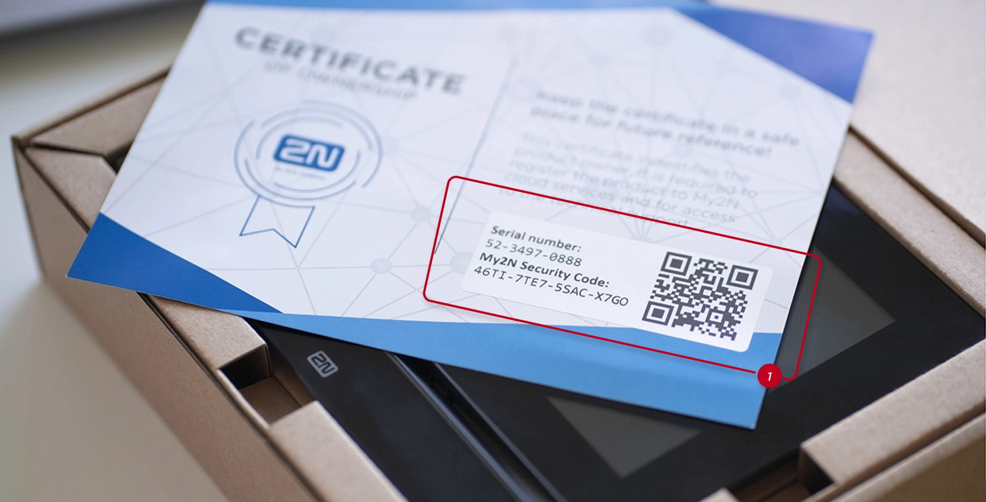 Tarjeta código de seguridad