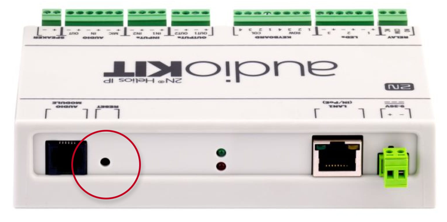 2N IP AudioKit - Reset button