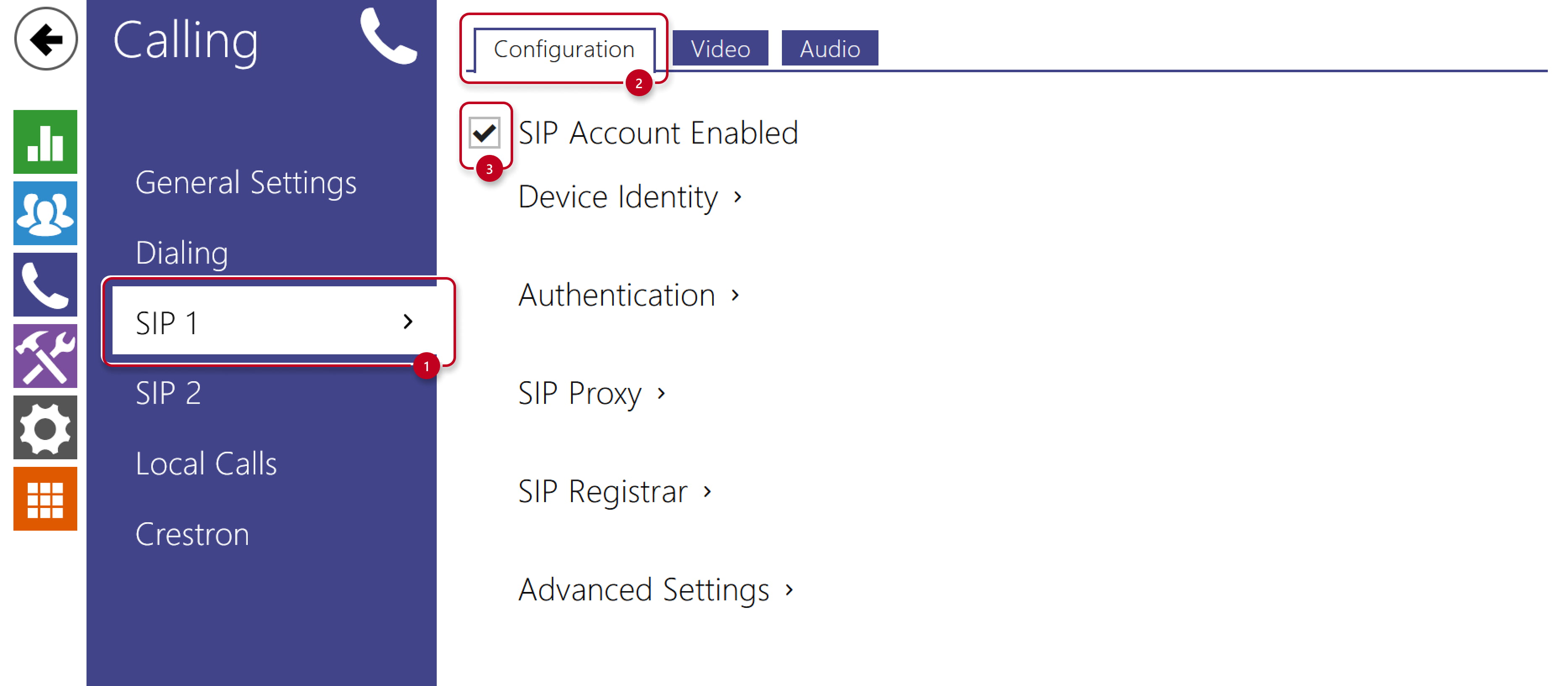 2N IP Intercom - Calling - SIP 1 - Configuration 2N IP Intercom - Calling - SIP 1 - Configuration