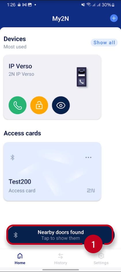 Nearby door found on the app
