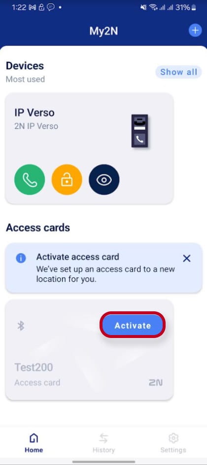 Enabling it on the My2N app