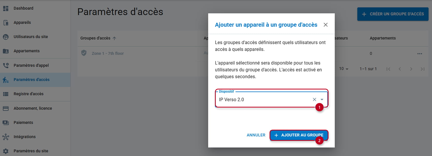 My2N - Ajout de l’appareil