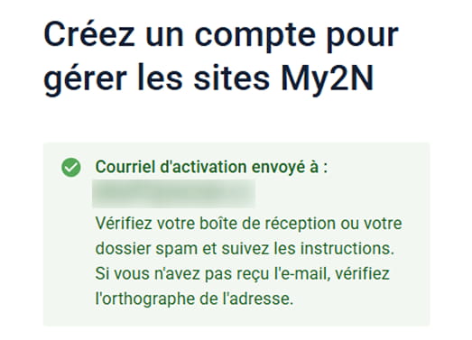 Creation d'un compte My2N