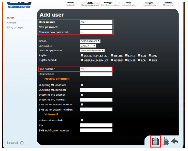 creating a user